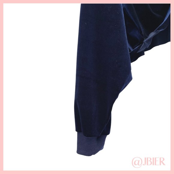 NUDE Velvet Long Sleeve Top in Blue - Picture 5 of 7